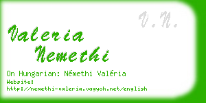 valeria nemethi business card