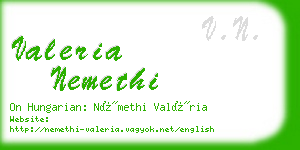 valeria nemethi business card